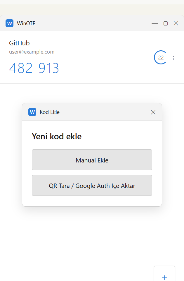 Kod ekle ekranı