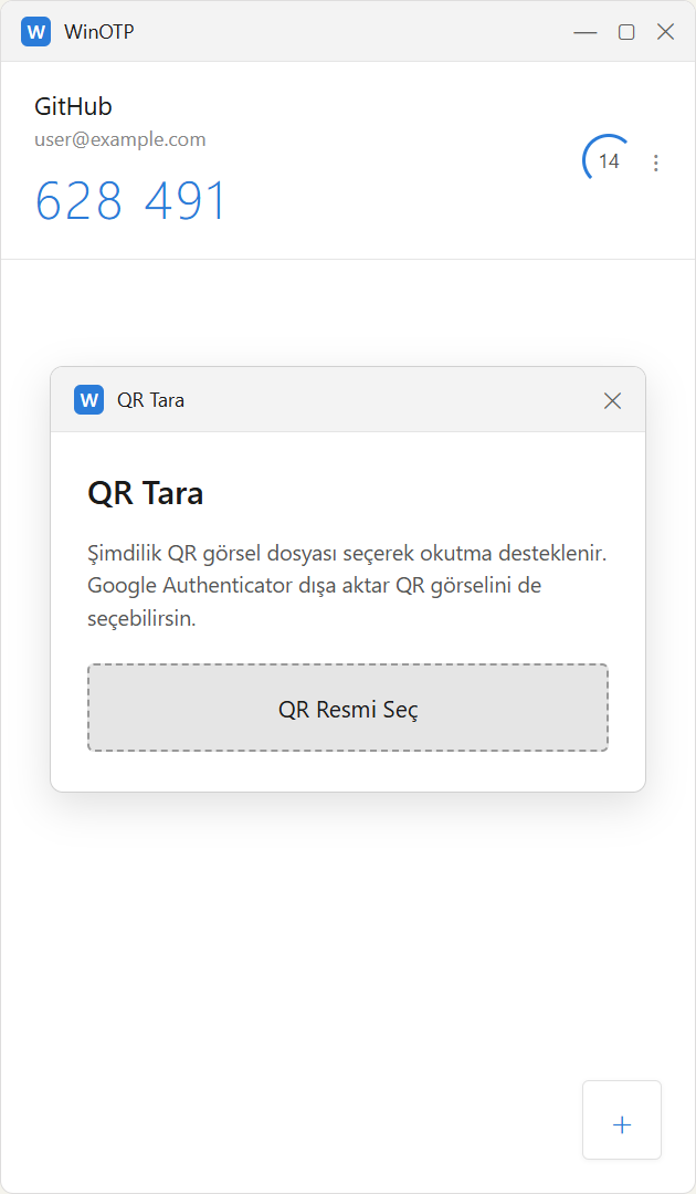 QR tarama ekranı